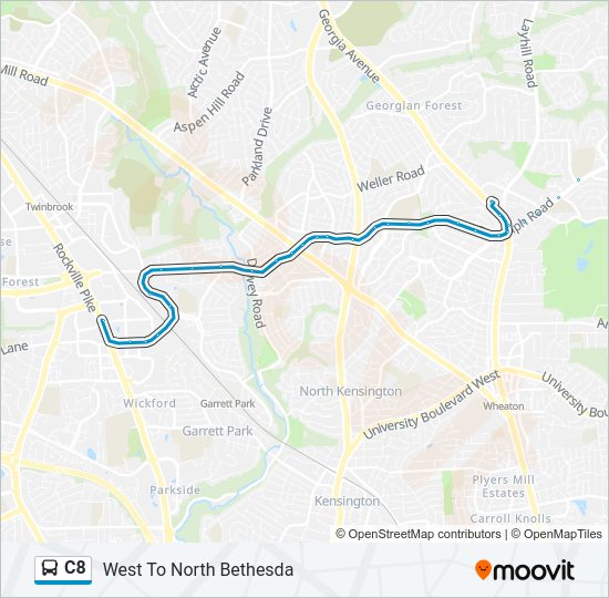C8 Bus Line Map