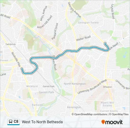 C8 Bus Line Map