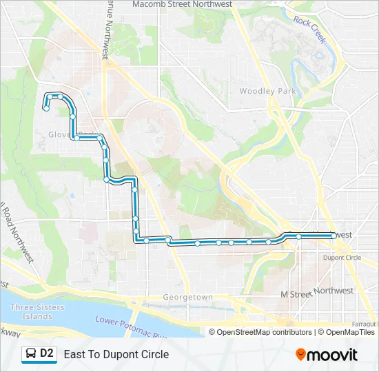 D2 Bus Line Map