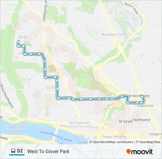 D2 Bus Line Map