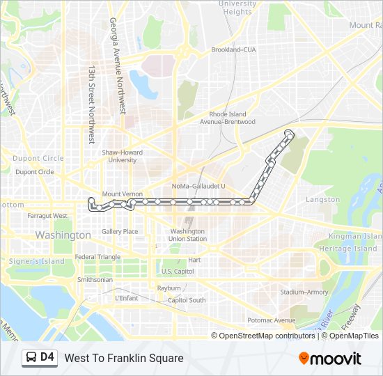 D4 Bus Line Map