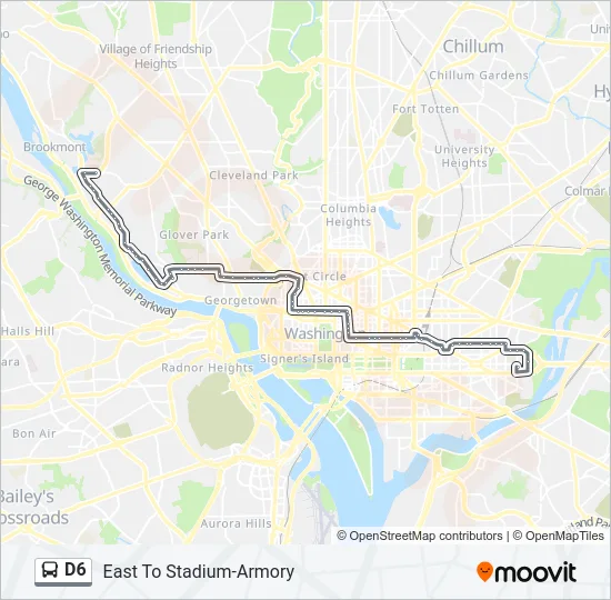 D6 Bus Line Map