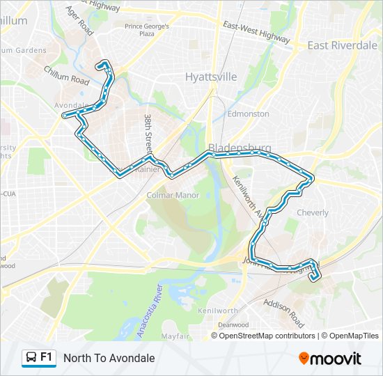 F1 Bus Line Map