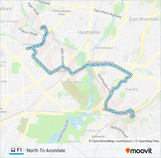 F1 Bus Line Map