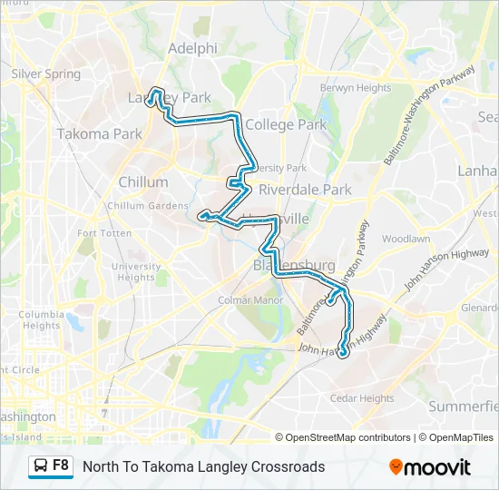 F8 Bus Line Map