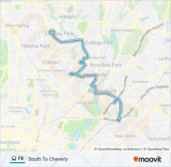 F8 Bus Line Map