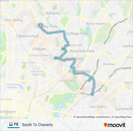 F8 Bus Line Map