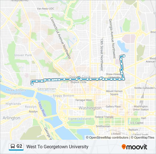 G2 bus Line Map