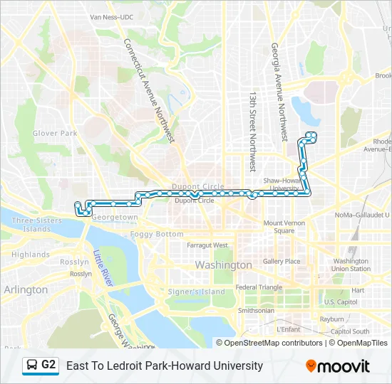 G2 Bus Line Map