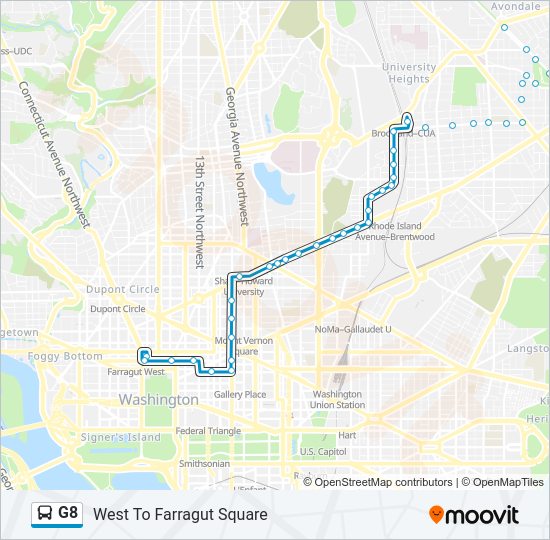 G8 Bus Line Map