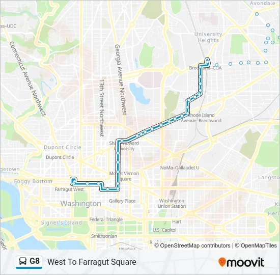 G8 Bus Line Map