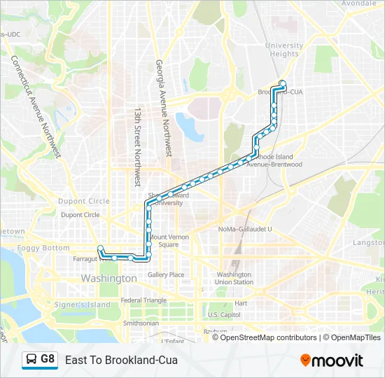 G8 Bus Line Map