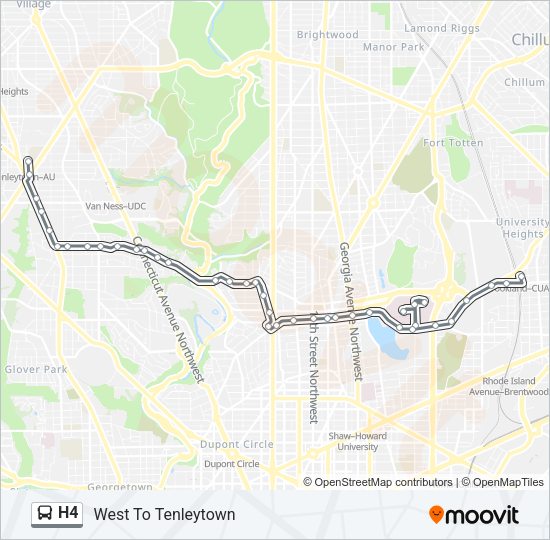H4 Bus Line Map