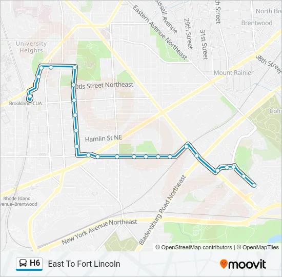 H6 Bus Line Map