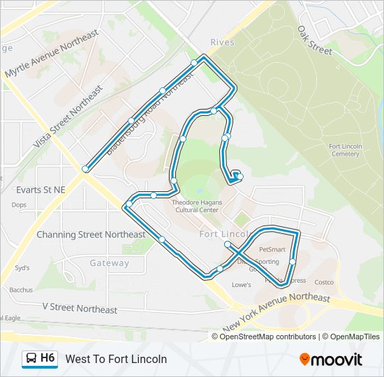 H6 Bus Line Map