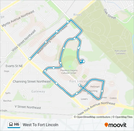 H6 Bus Line Map