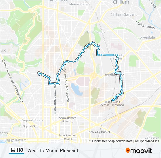 H8 Bus Line Map