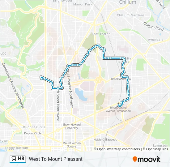 H8 Bus Line Map