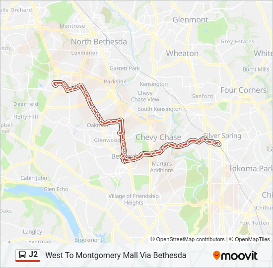 J2 Bus Line Map