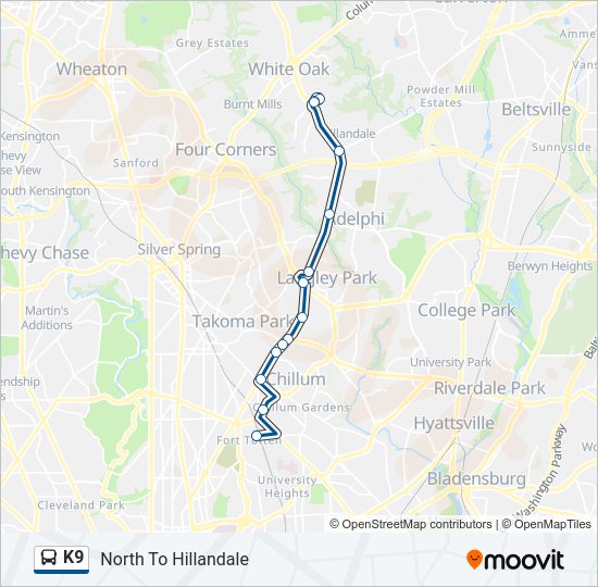 K9 Bus Line Map