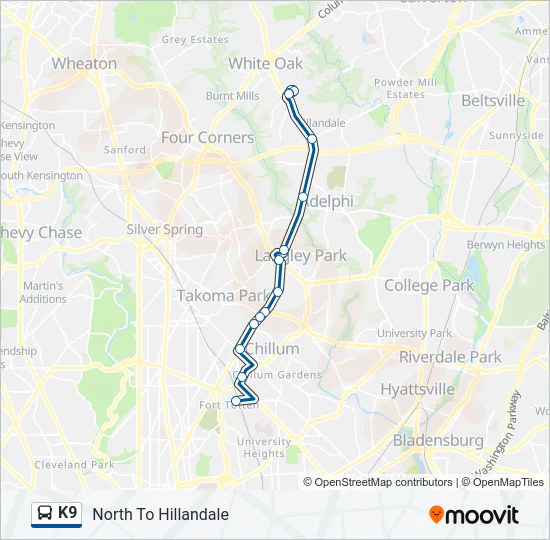 K9 Bus Line Map