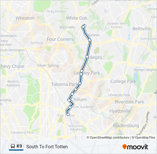 K9 Bus Line Map