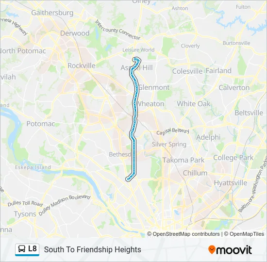L8 Bus Line Map
