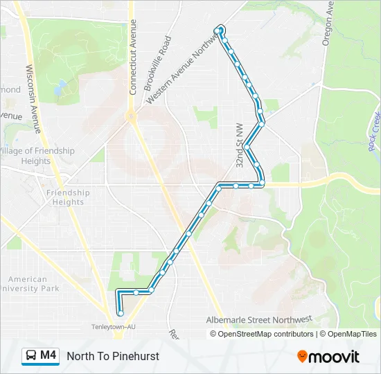 M4 Bus Line Map