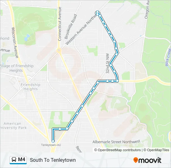 M4 Bus Line Map