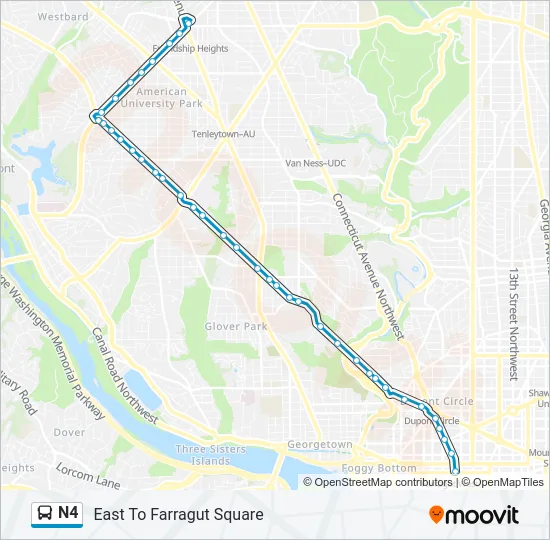 N4 Bus Line Map