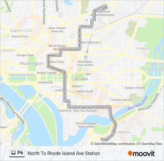 P6 Bus Line Map