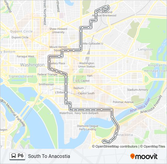 P6 Bus Line Map
