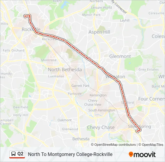 Q2 Bus Line Map