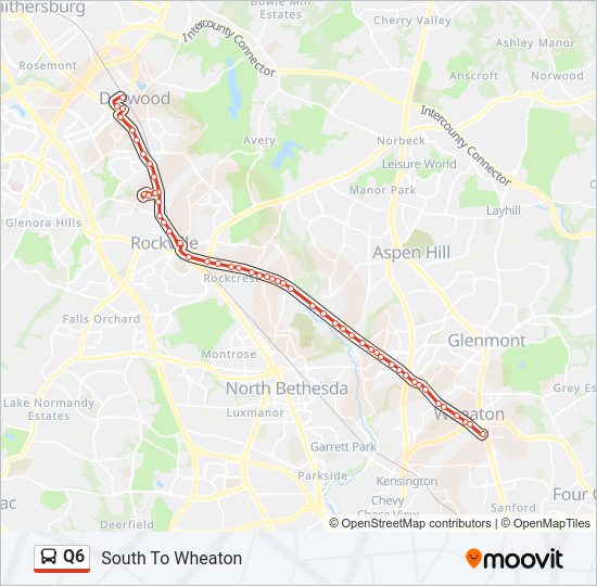 q6 Route Schedules, Stops & Maps South To Wheaton Station (Updated)