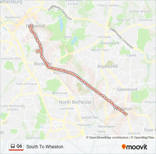 Q6 Bus Line Map