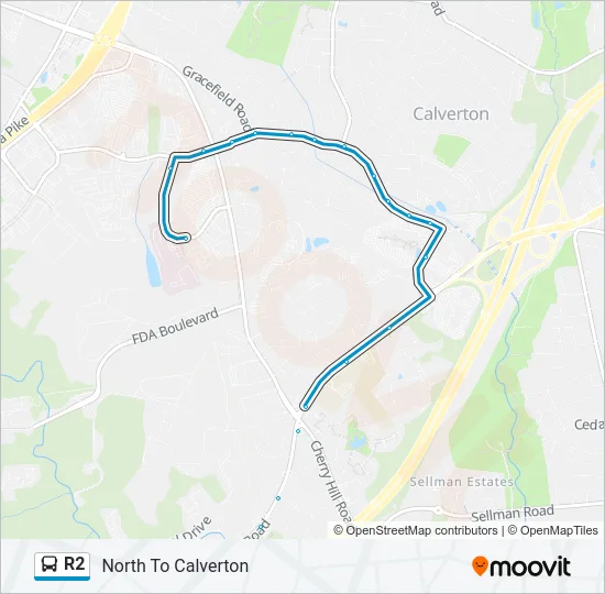 R2 Bus Line Map
