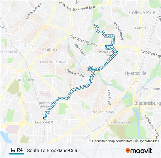 R4 Bus Line Map