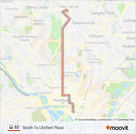 S2 bus Line Map