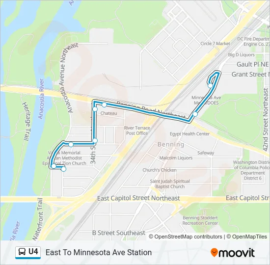 U4 Bus Line Map