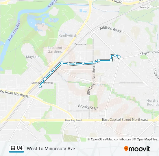 U4 Bus Line Map