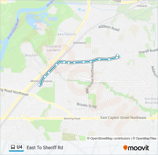 U4 Bus Line Map