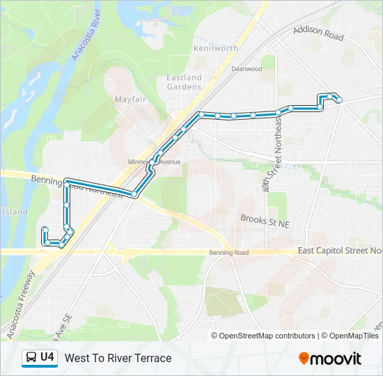 U4 Bus Line Map