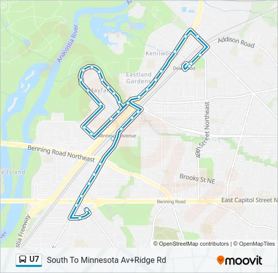 U7 Bus Line Map