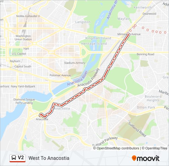 V2 Bus Line Map