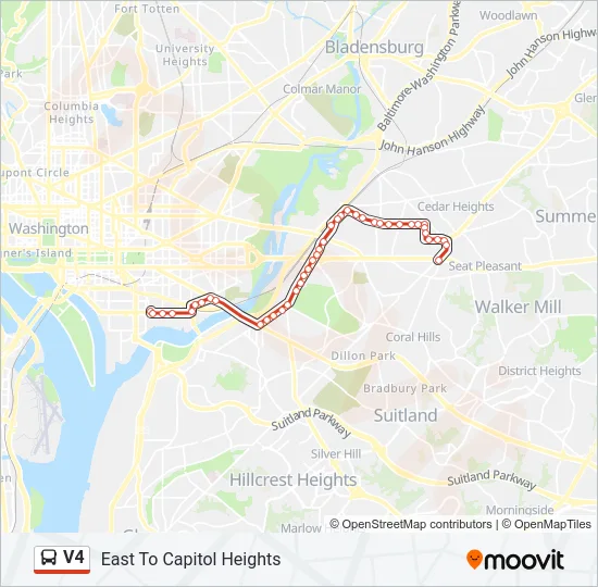V4 Bus Line Map