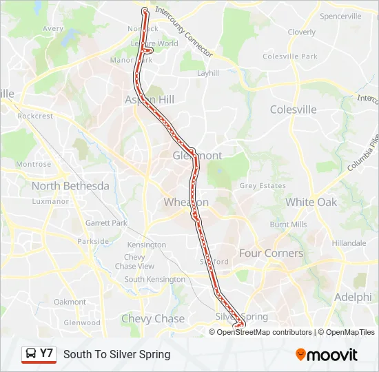 Y7 Bus Line Map