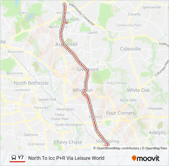 Y7 Bus Line Map