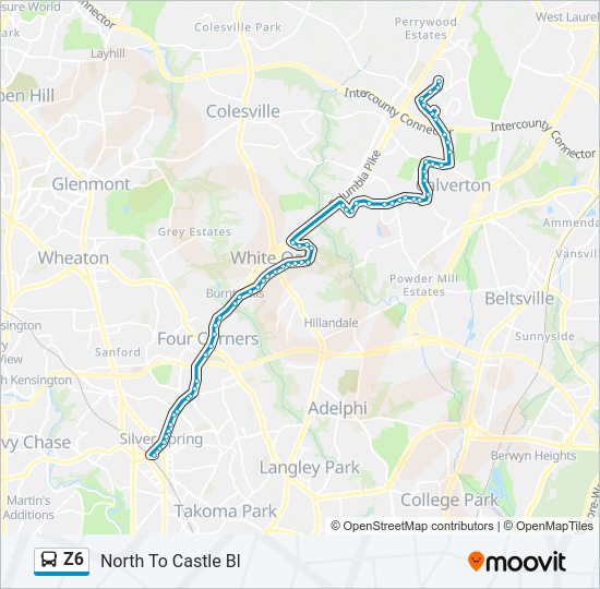Z6 Bus Line Map