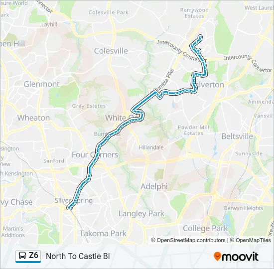Z6 Bus Line Map
