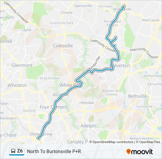 Z6 Bus Line Map